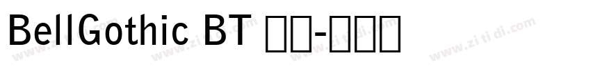 BellGothic BT 常规字体转换